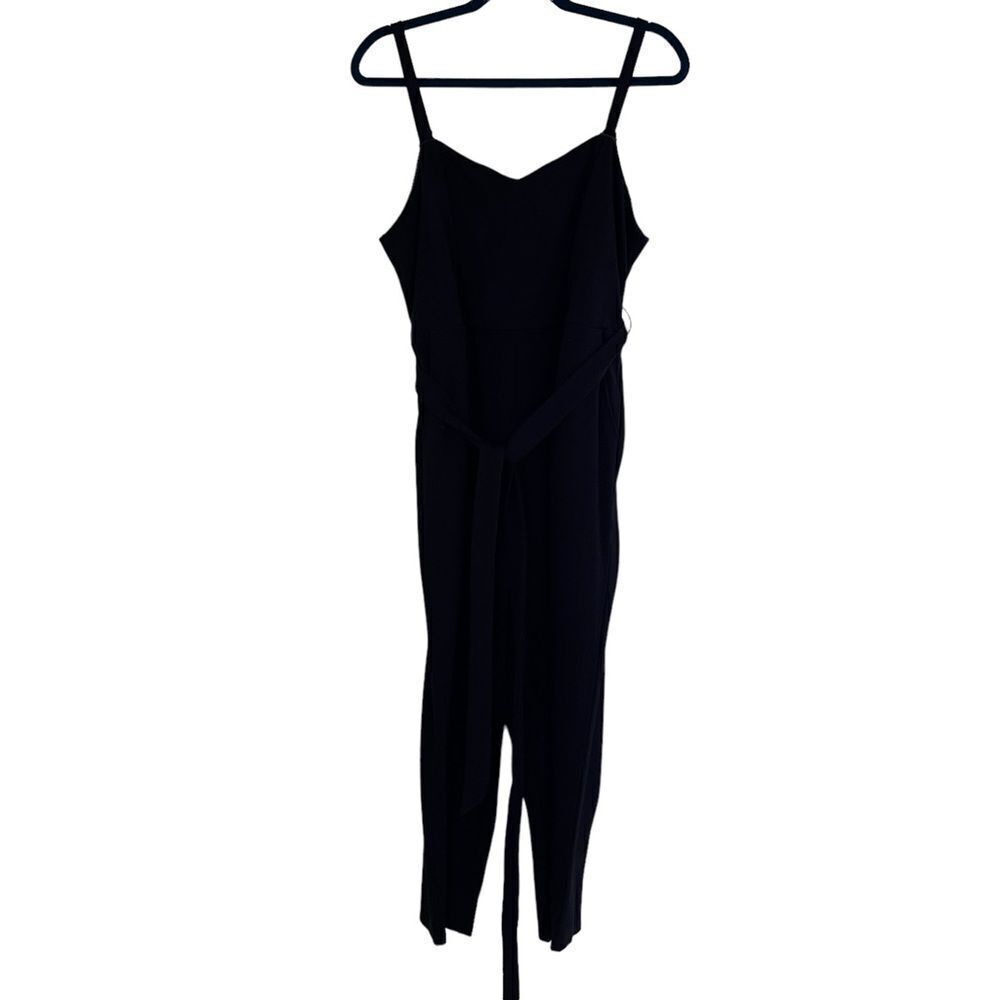 Torrid Black Sleeveless Ponte Knit Self Tie Jumpsuit 2X